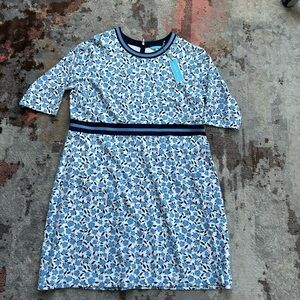 Floral Blue Draper James NWT Presley Ponte dress
